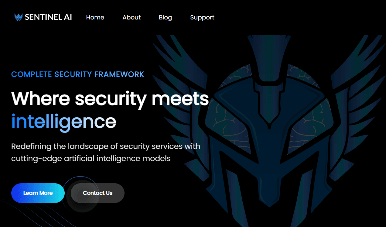 Screenshot of Sentinel AI